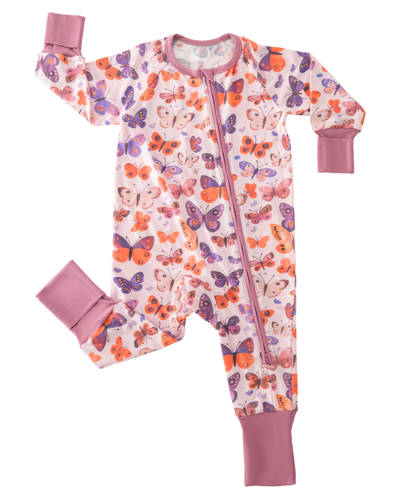 Cloud-Soft Bamboo Zip-Up Onesie — Breathable, Stretchy, All-Day Comfort