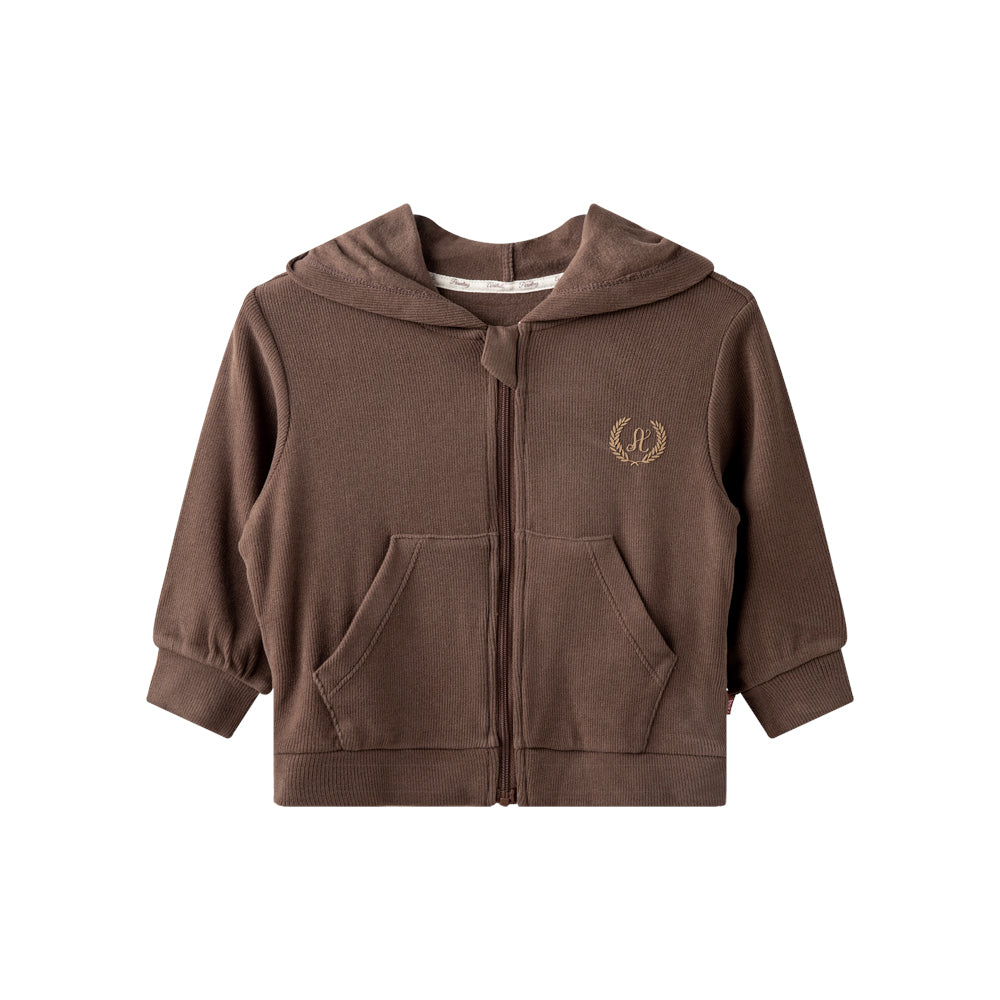 Wool Blend Baby Hoodie – Double Zipper