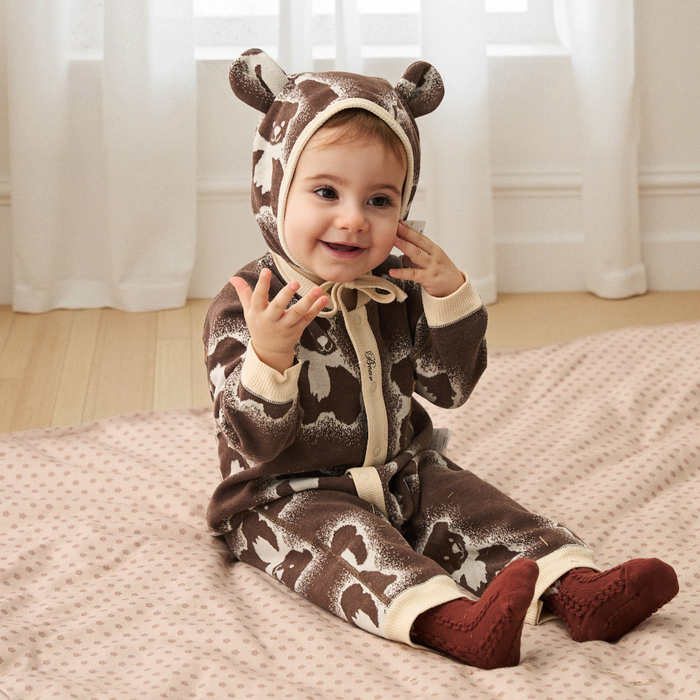 Cozy Cotton Fleece + Teddy Towel Embroidery + Baby Outfit Set