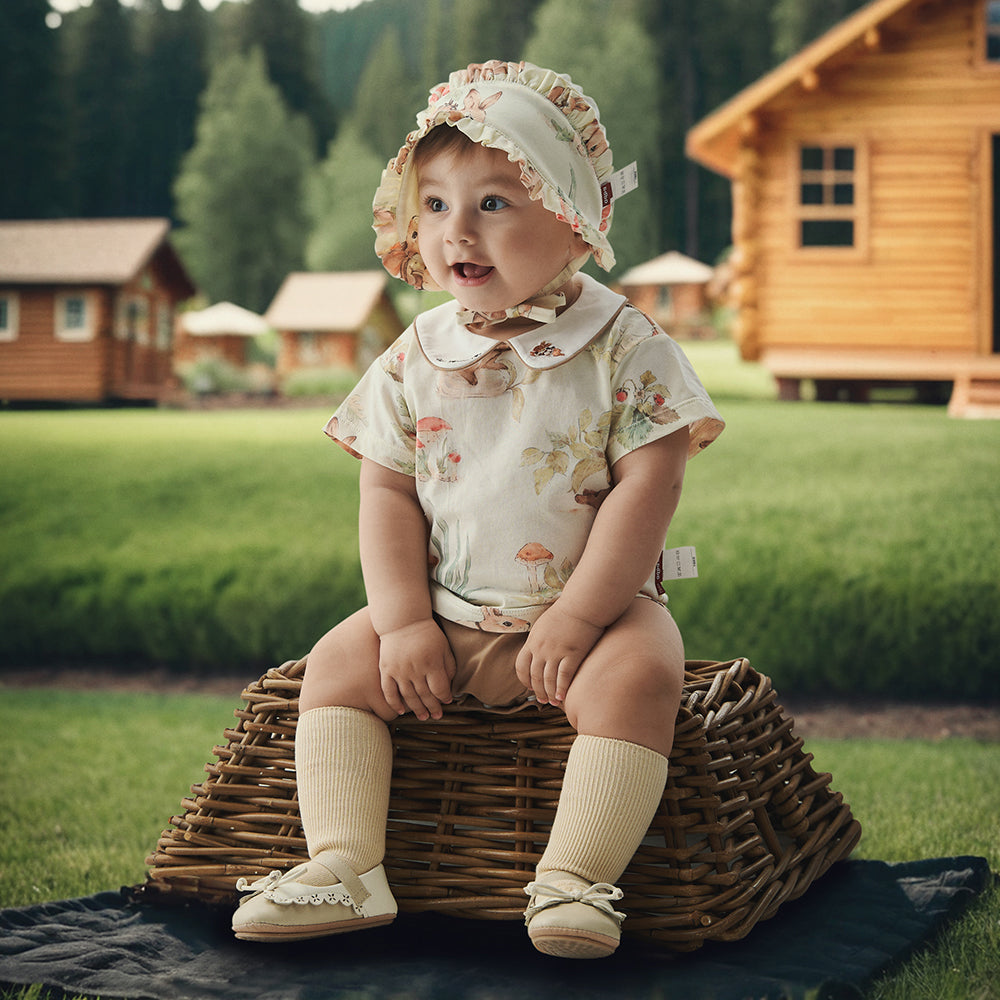 Bunny Meadow Peter Pan Collar Bodysuit