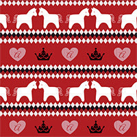 Nordic Fair Isle Baby Romper in Festive Red | Soft Padded One-Piece for Cool Weather (5°C–15°C)