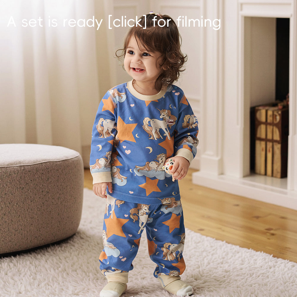 Dreamy Pony Star Pajama Set – Soft Cotton Knit, Gentle on Skin, Cozy Comfort for Sweet Nights