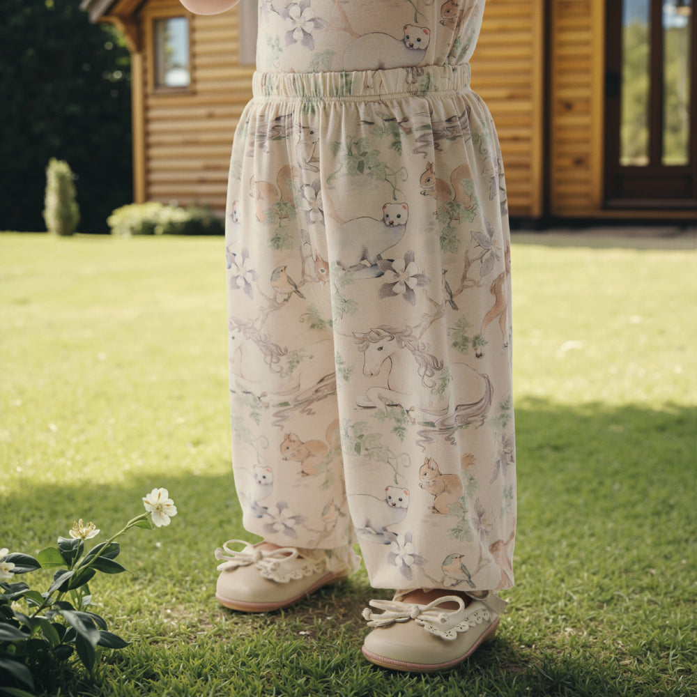 🌿 Enchanted Forest Baby Pants | Soft Modal & Cotton Blend