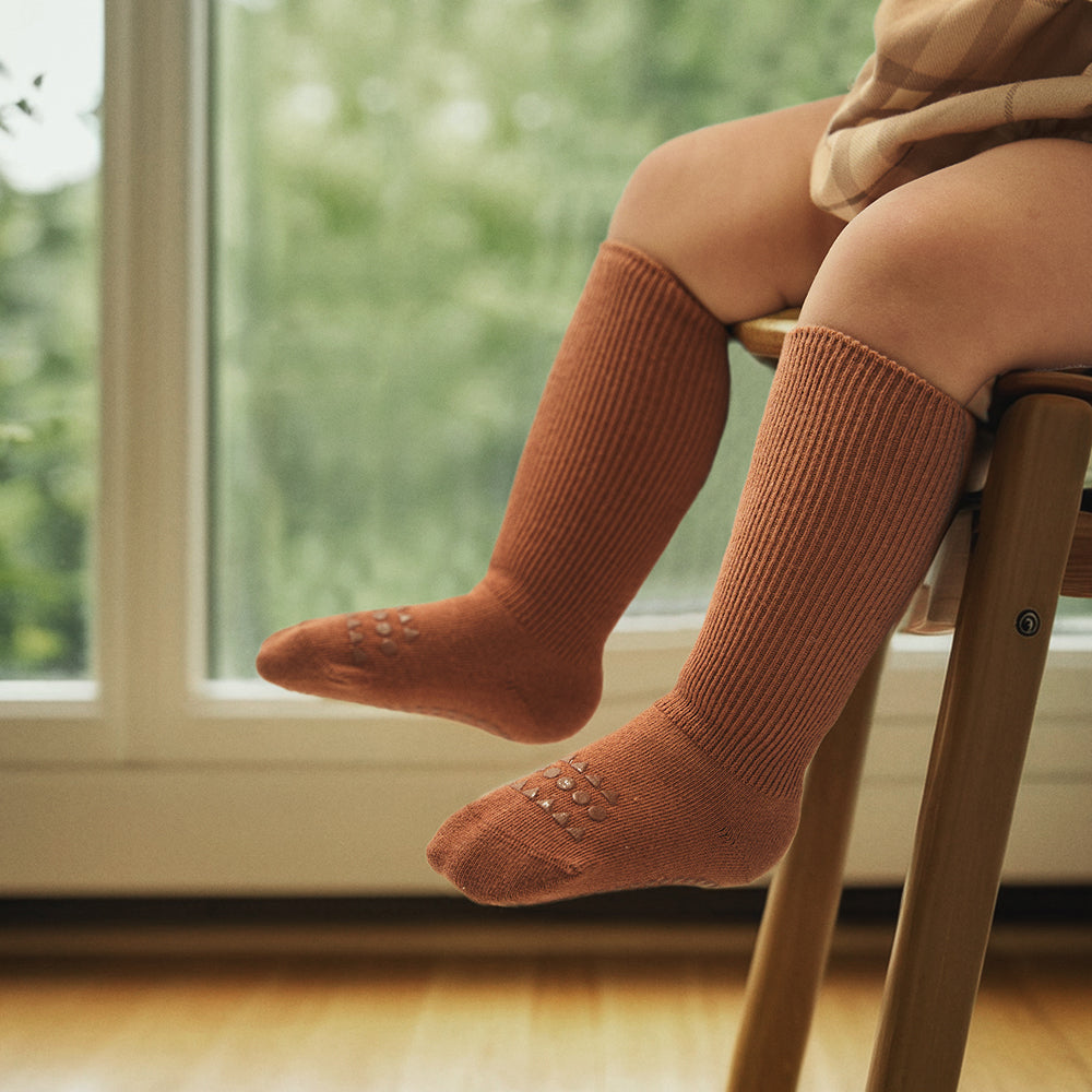 Seamless Baby Socks + Anti-Slip Sole + Toddler Knee-High Design