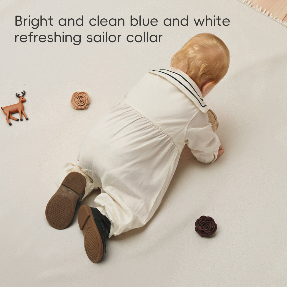 Embroidered Badge + Sailor Collar + Baby Romper