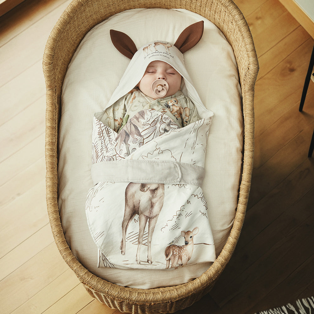 Gentle Fawn Baby Swaddle Set: Cozy Comfort Inspired by Nature