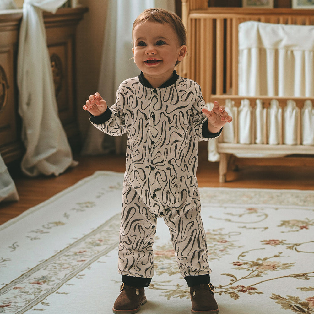 🎨 Playful Comfort – Abstract Print One-Piece