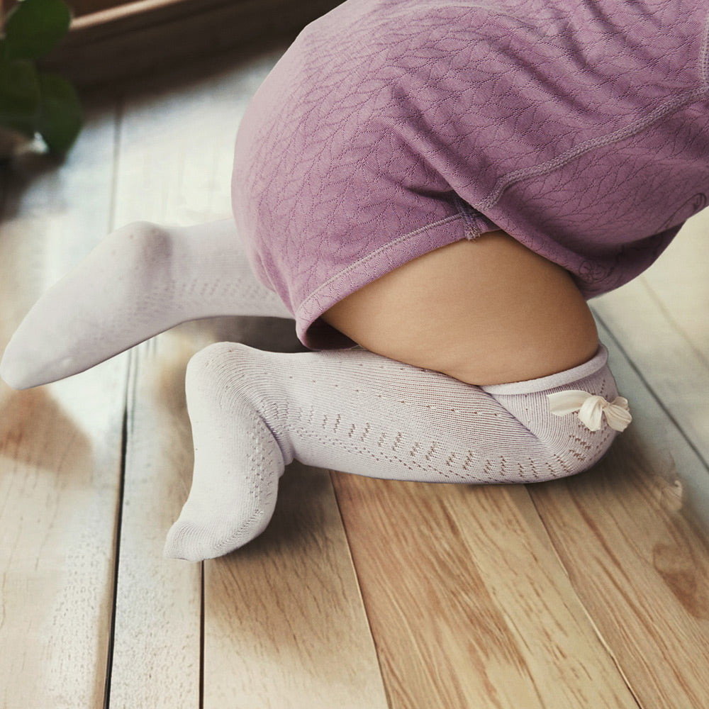 2-Pack Cotton Bow Knee Socks for Baby Girls