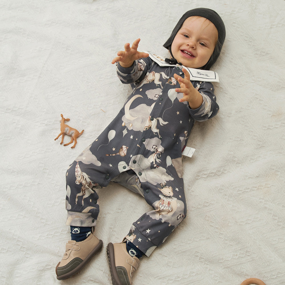 Soft Cotton Baby Romper with Woodland Animal Print | Lightweight One-Piece for Everyday Comfort