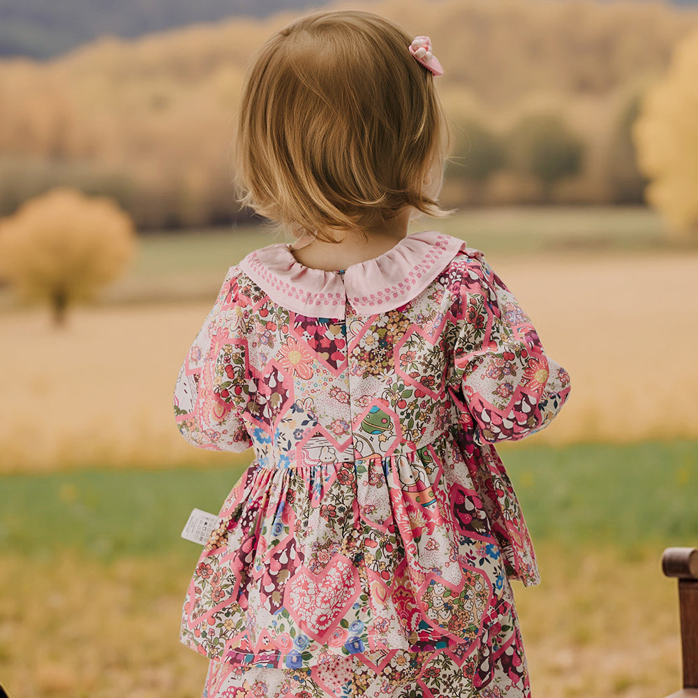 Vintage Floral Baby Top with Hidden Back Zipper 🌸