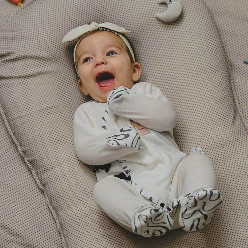 Gentle Start – Newborn Island Cotton Kimono Romper