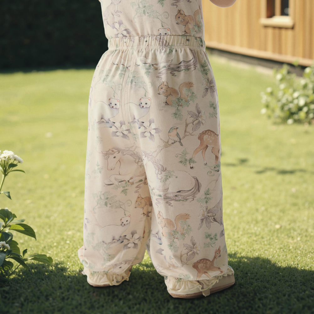 🌿 Enchanted Forest Baby Pants | Soft Modal & Cotton Blend