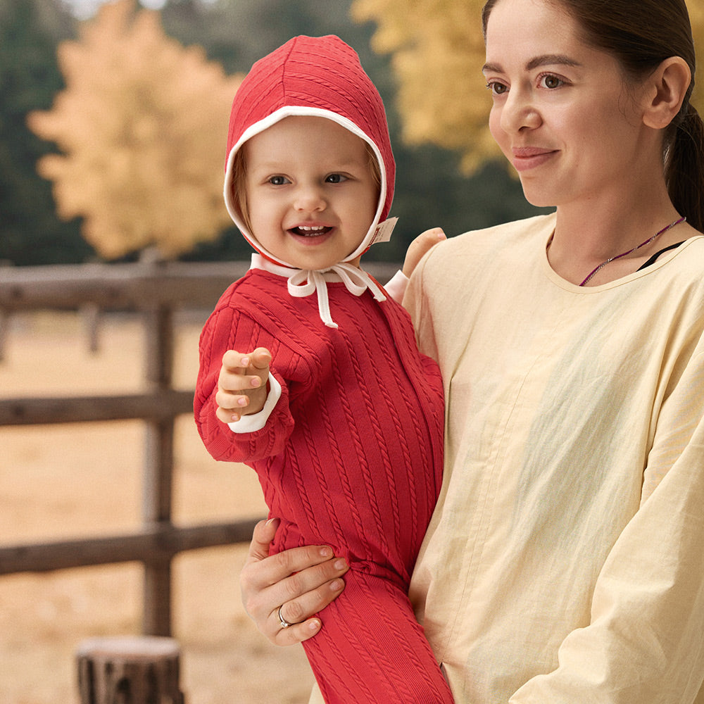 Christmas Reindeer Embroidery + Candy Cane Knit + Baby Romper