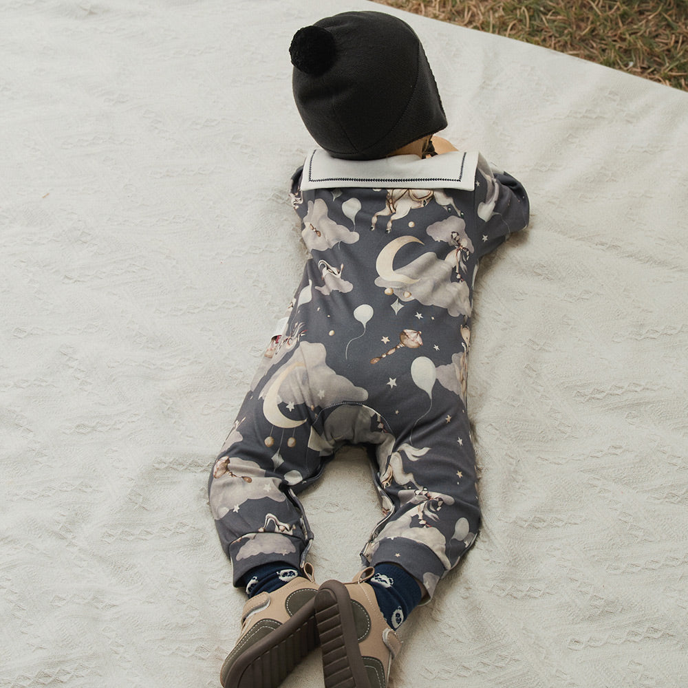 Soft Cotton Baby Romper with Woodland Animal Print | Lightweight One-Piece for Everyday Comfort