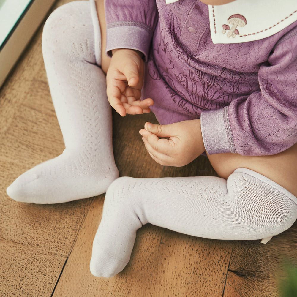 2-Pack Cotton Bow Knee Socks for Baby Girls