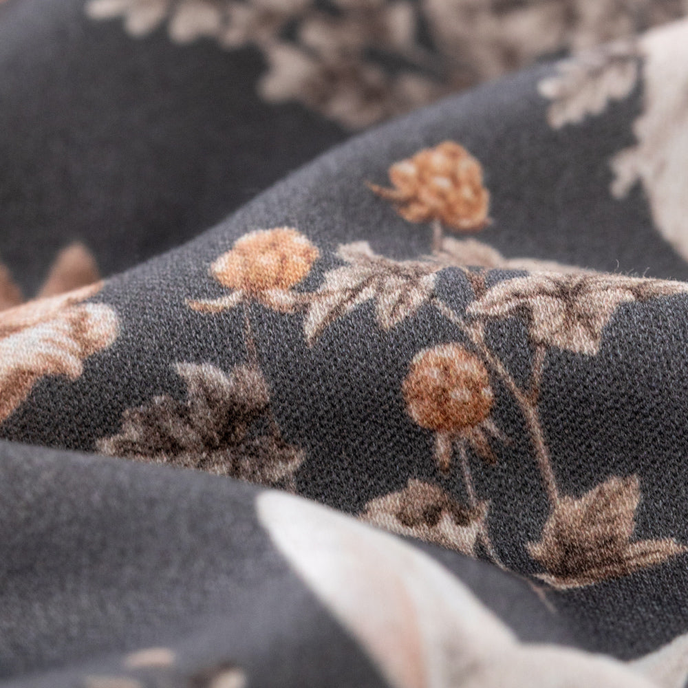 🍂 Woodland Dreams – Cotton Baby Lounge Set with Bunny & Squirrel Print