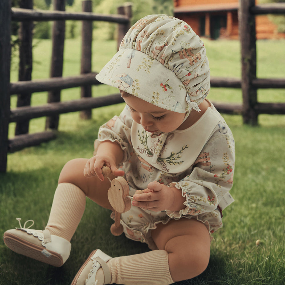 Baby Sun Hat with Fairy Tale Print – Soft & Breathable Protection