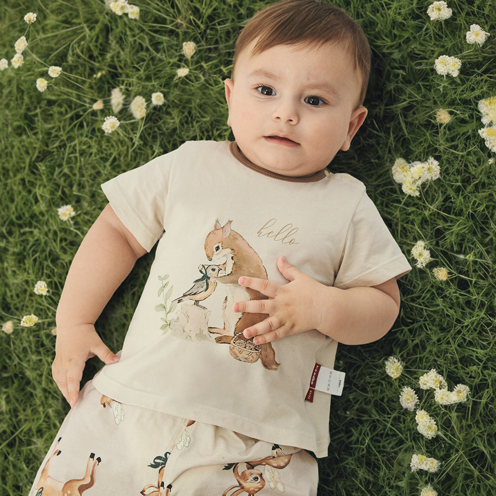🦌 Woodland Friends Cotton Set — 2-Piece Outfit for Everyday Play
