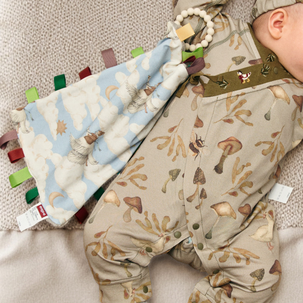 Baby Security Blanket with Soft Minky Dots | Taggie Comfort Lovey for Easy Gripping