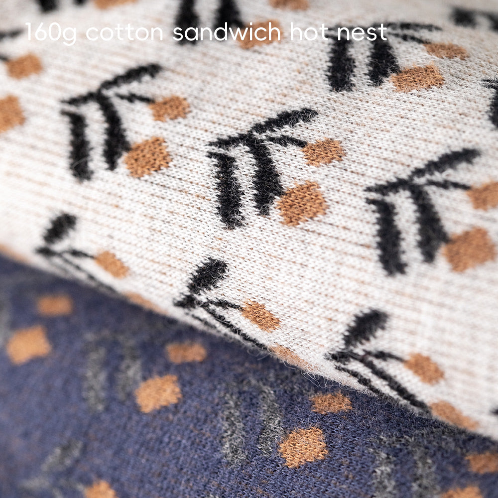 French Jacquard Knit Baby Romper | Soft Padded One-Piece with Contrast Collar (5°C–15°C)