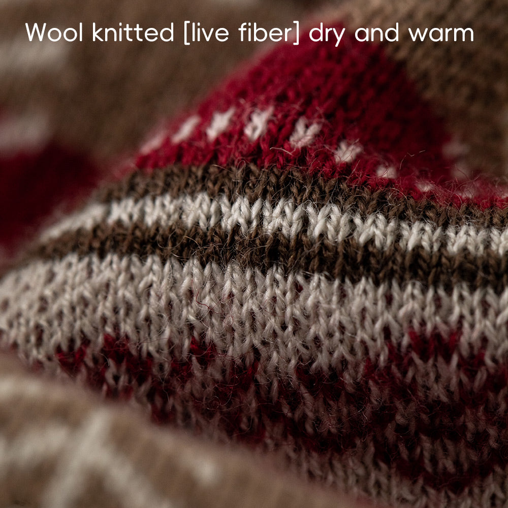 Fleece-Lined Baby Romper with Fair Isle Knit Print | Cozy One-Piece for Mild Winter (10°C–20°C)