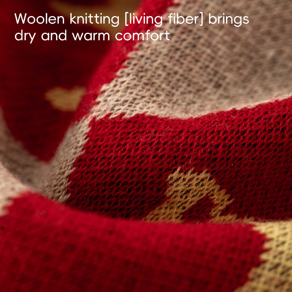 Fair Isle Knit-Look Baby Romper with Fleece Lining | Cozy Holiday One-Piece (10°C–20°C)