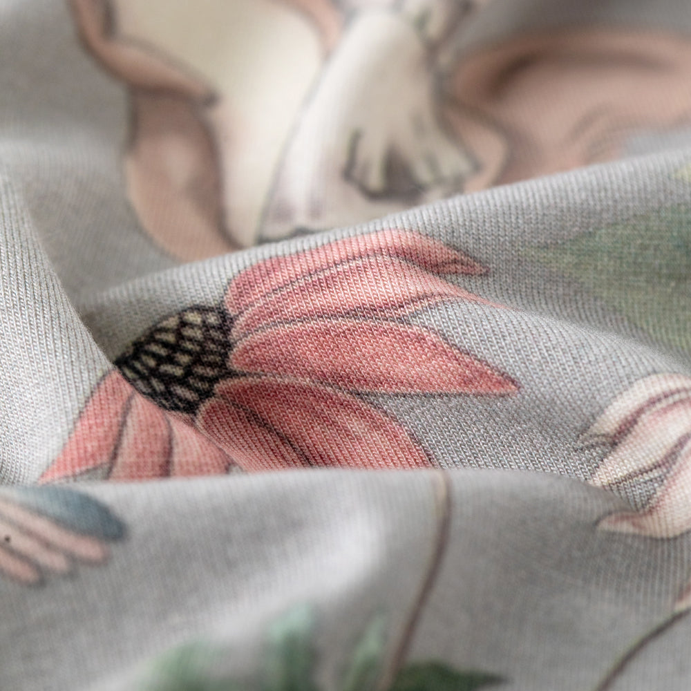 🌸 Soft & Cozy Lenzing Modal Zip-Up Romper for Baby | Nature-Inspired Print | Breathable & Sustainable 🌿