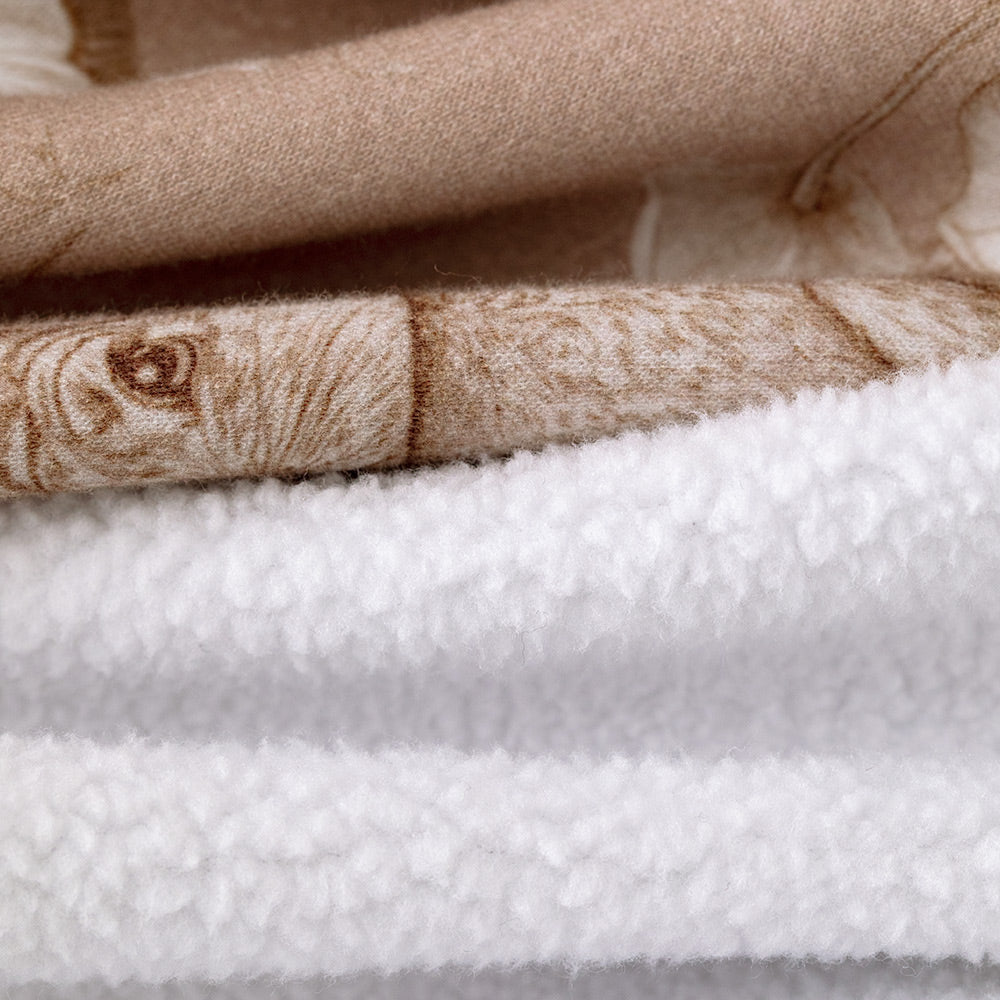 Fleece-Lined Fabric + Squirrel Embroidery + Baby Romper