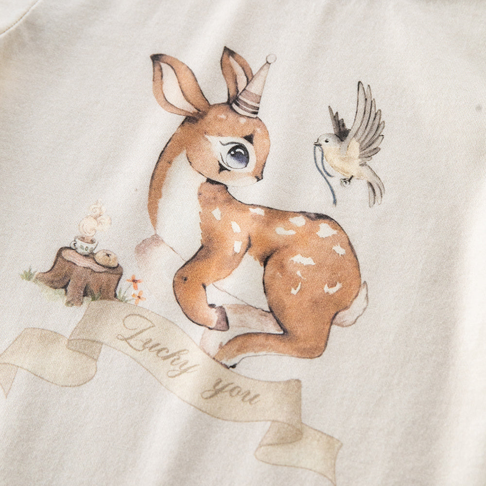 🦌 Woodland Friends Cotton Set — 2-Piece Outfit for Everyday Play