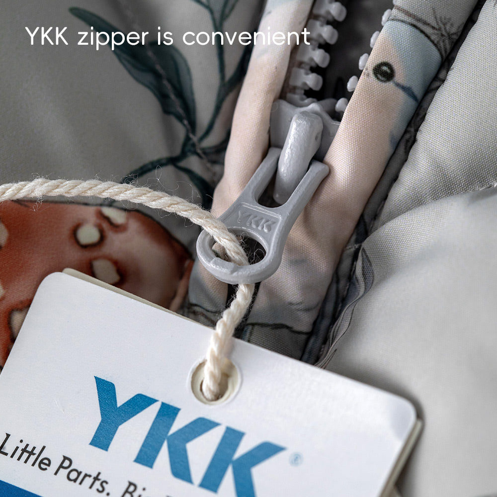 Lightweight Down Baby Vest with Floral Woodland Print | Cozy Layering Piece for Cool Weather (0°C–10°C)