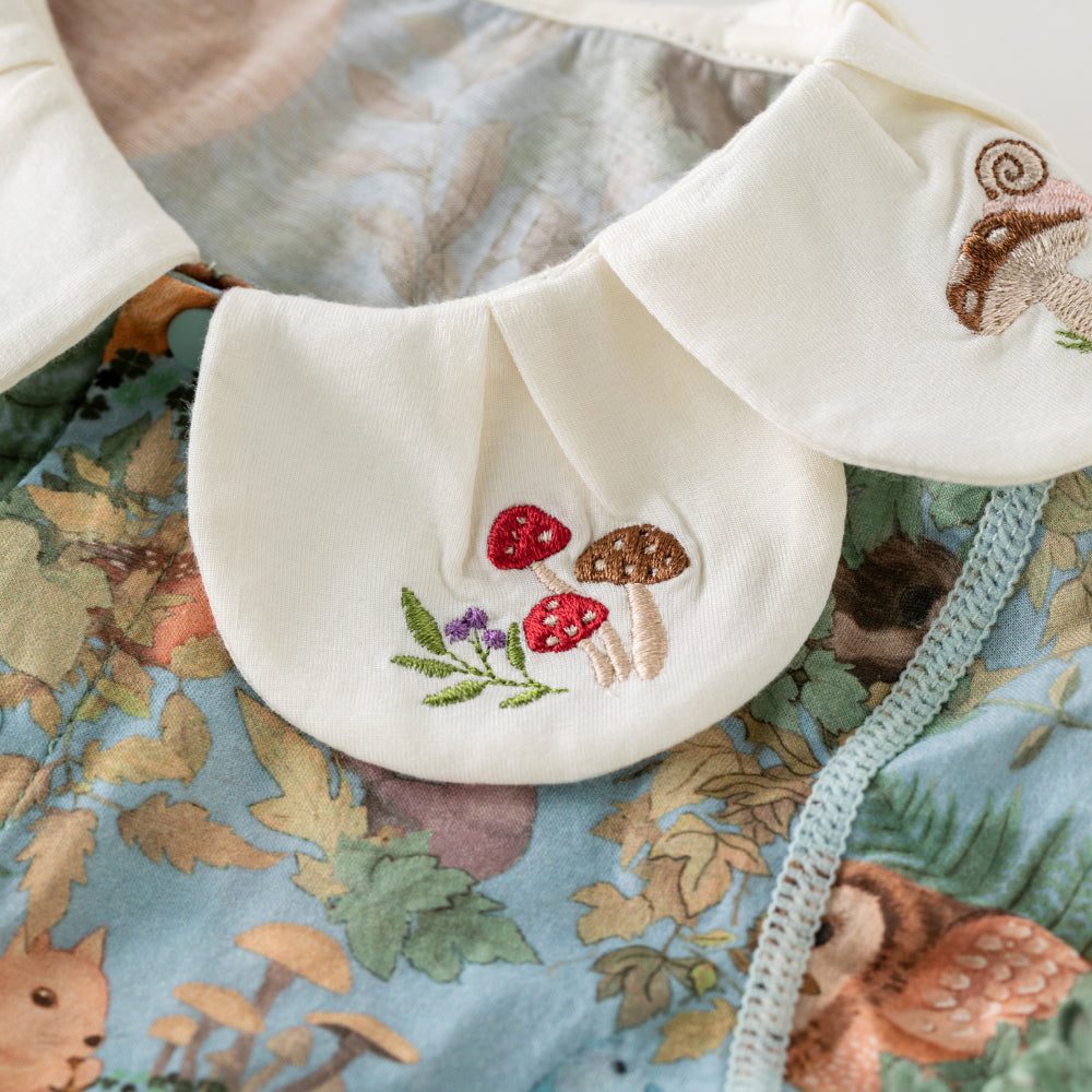 🌸 Whimsical Fairy Tale Baby Romper 🐰🍄