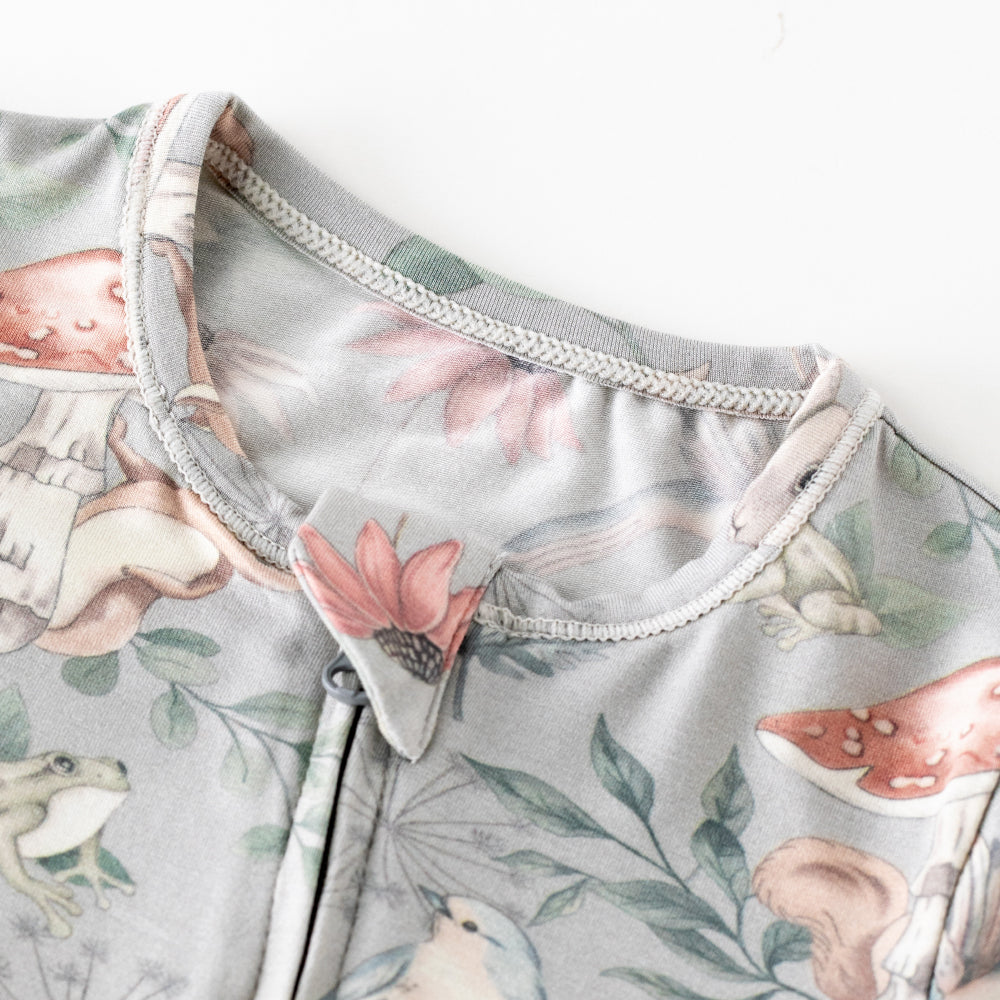 🌸 Soft & Cozy Lenzing Modal Zip-Up Romper for Baby | Nature-Inspired Print | Breathable & Sustainable 🌿