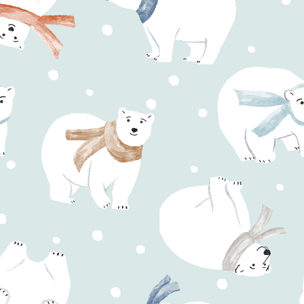 Soft Cotton Padded Baby Jacket with Arctic Animal Print | Cozy Lightweight Winter Hooded Coat (5°C~15°C)