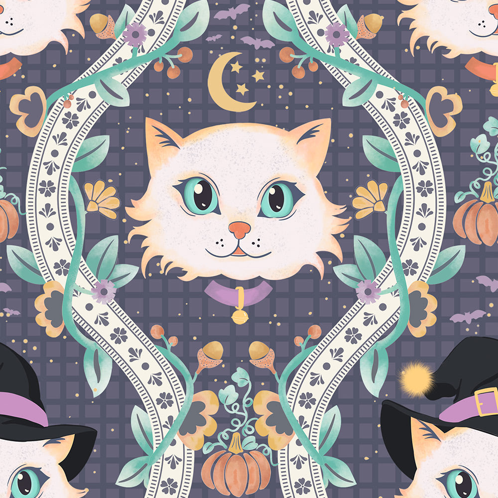 Cozy Cotton Baby Romper with Magical Cat Print | Soft Winter One-Piece for 0°C–15°C