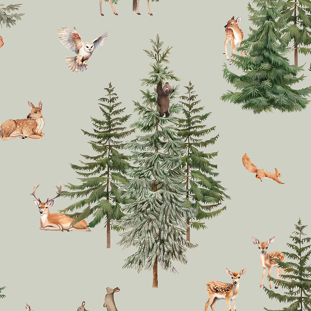 Collar Deer Embroidery Short Sleeve romper in Green