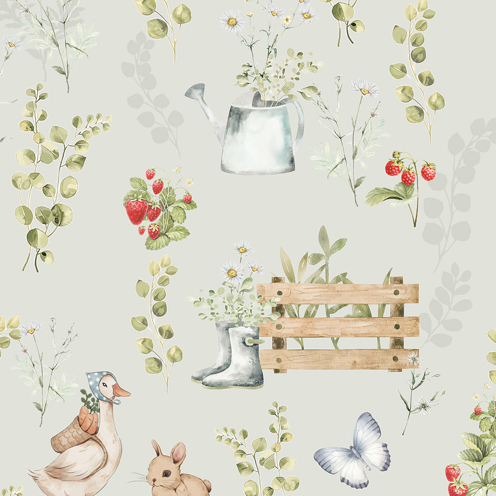 Whimsical Bunny Garden Baby Romper