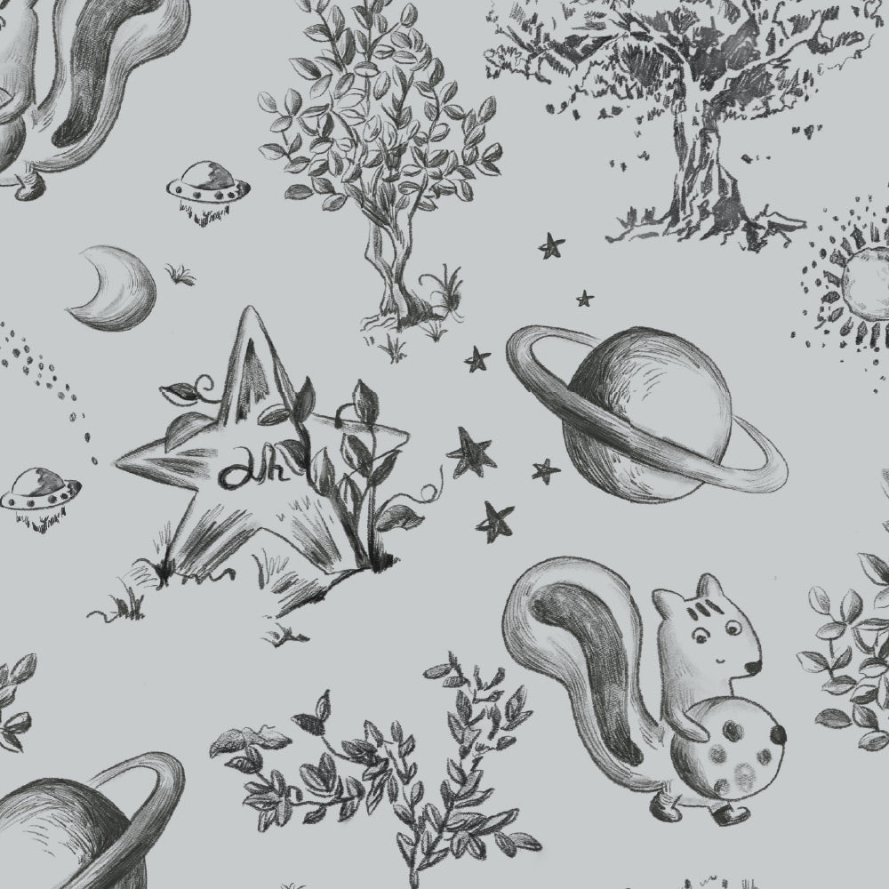 Fleece-Lined Fabric + Squirrel Embroidery + Baby Romper