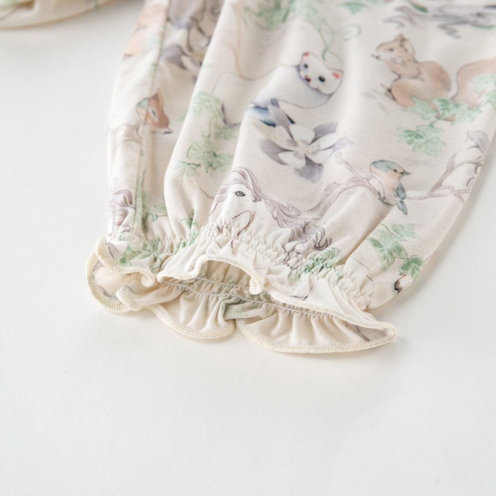 🌿 Enchanted Forest Baby Pants | Soft Modal & Cotton Blend