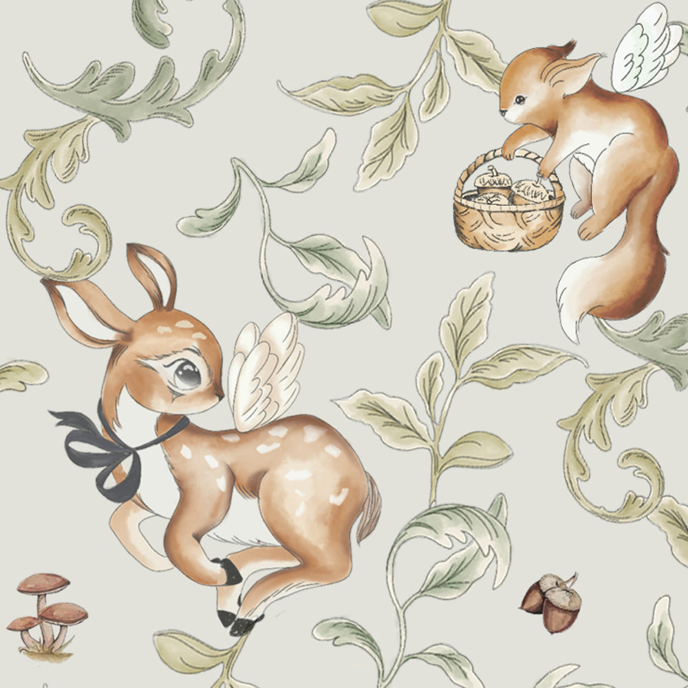 Peter Pan Collar Deer Embroidery Short Sleeve Bodysuit