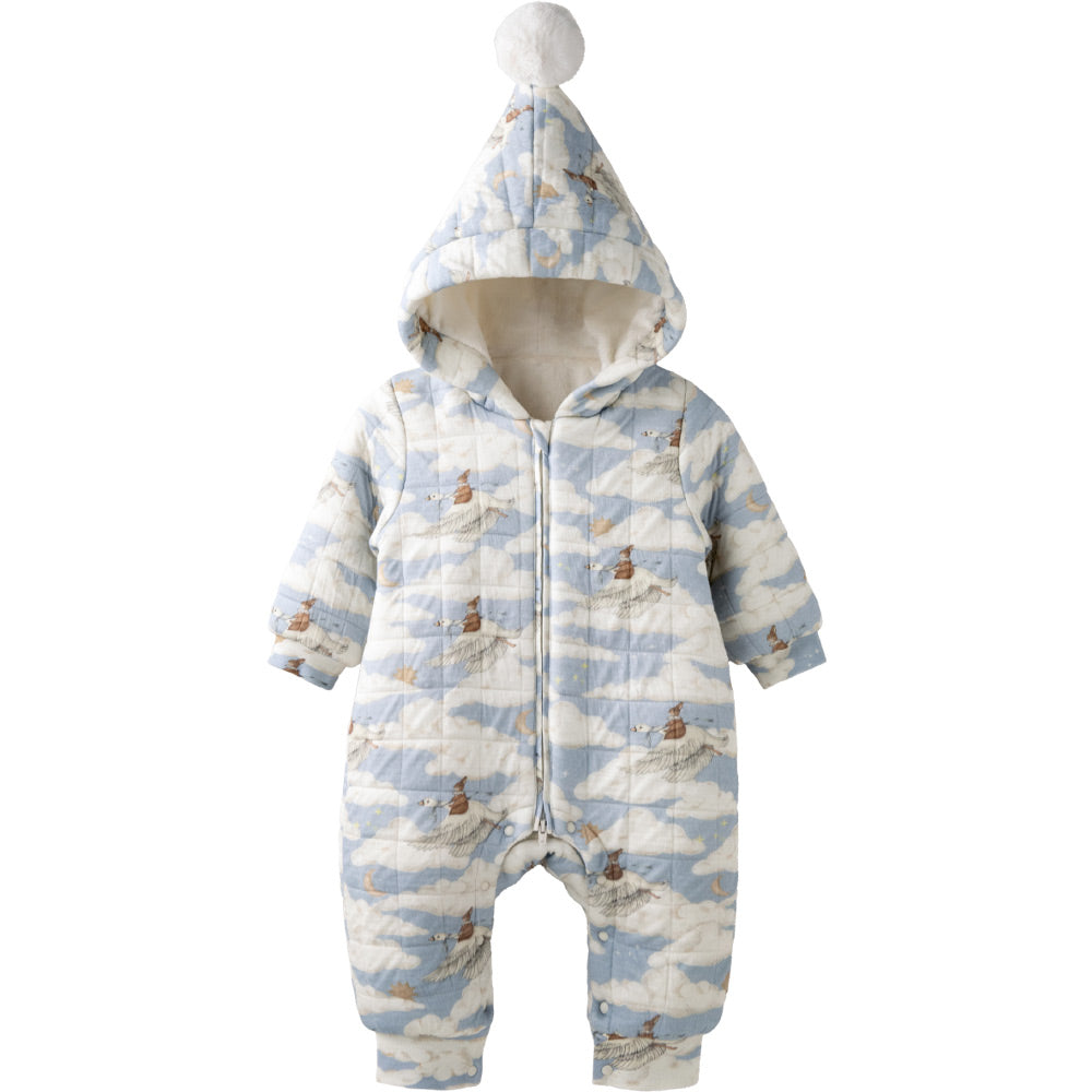 Hooded Baby Romper | Sandwich-Layer Warmth | Anti-Pilling | YKK Two-Way Zipper
