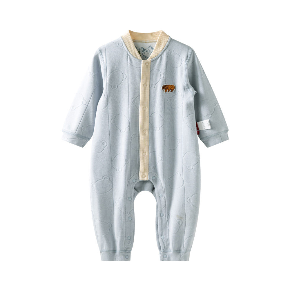 Cozy Bear Baby Romper | Embroidered Ｃotton＆Modal One-Piece
