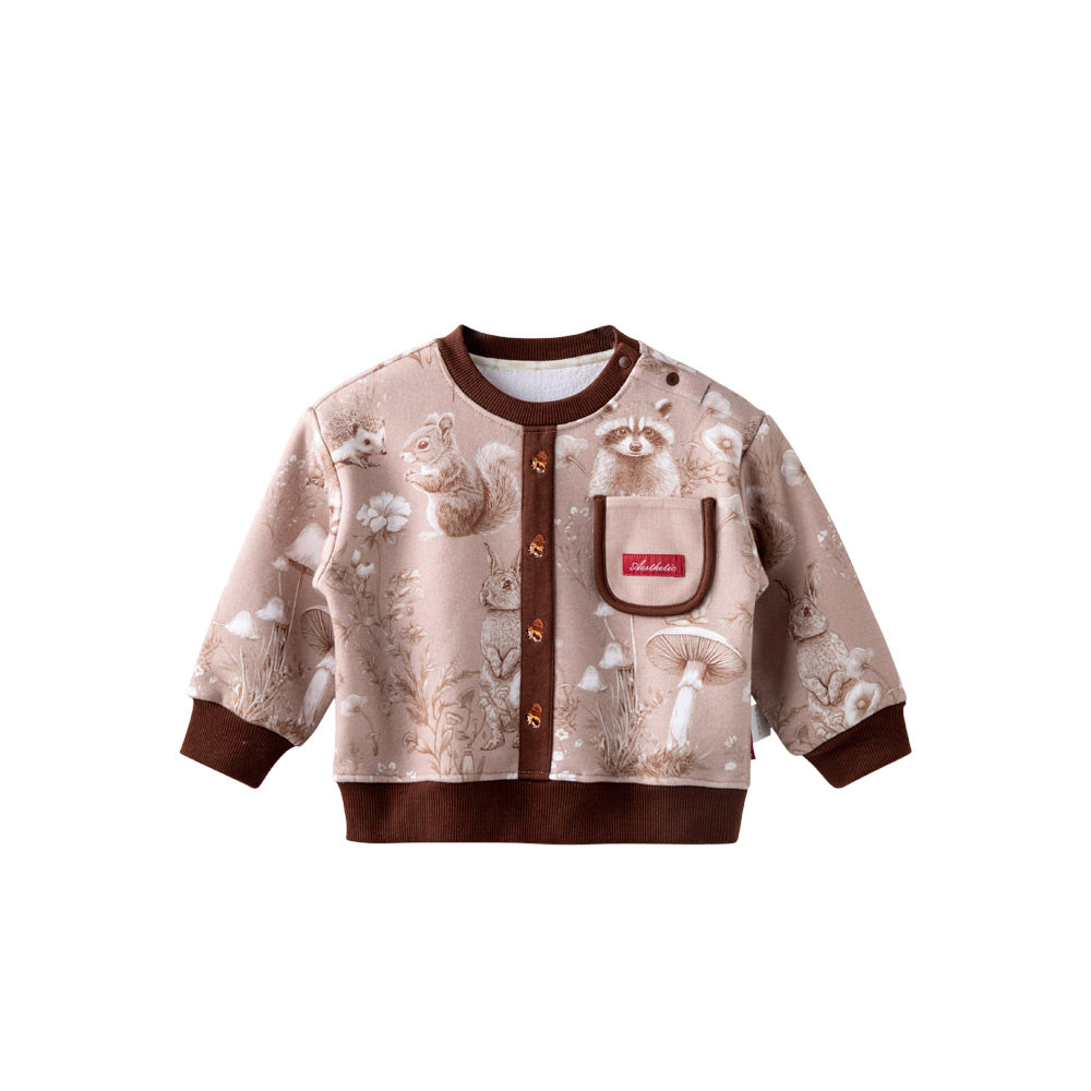 Baby & Toddler Fleece Sweatshirt – Relaxed Cardigan Style, Soft Teddy Texture, and Everyday Comfort | Ideal for 15°C–20°C