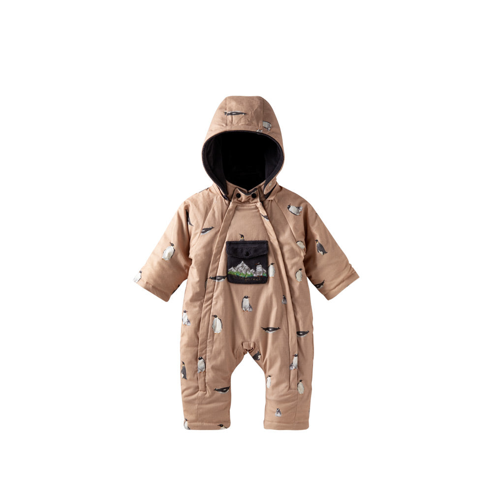 Cozy Hedgehog Winter Fleece-Lined Baby Snowsuit — Warm, Windproof & Easy-Clean One-Piece for Outdoor Play (0°C–15°C)