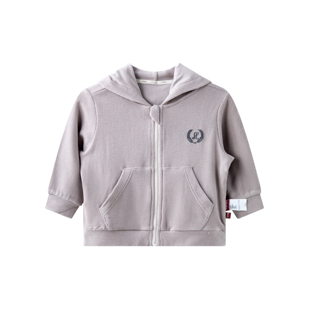 Wool Blend Baby Hoodie – Double Zipper