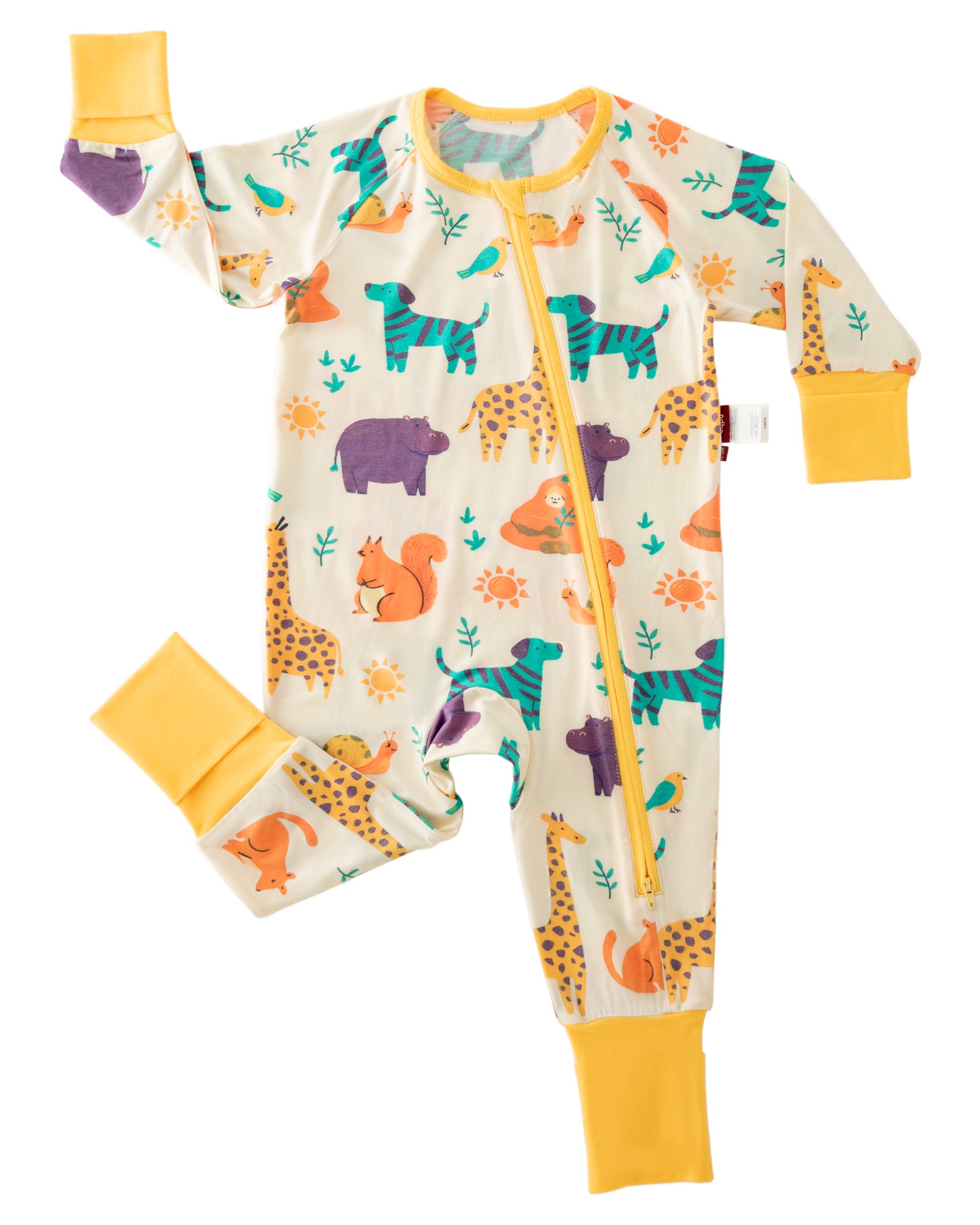 Cloud-Soft Bamboo Zip-Up Onesie — Breathable, Stretchy, All-Day Comfort