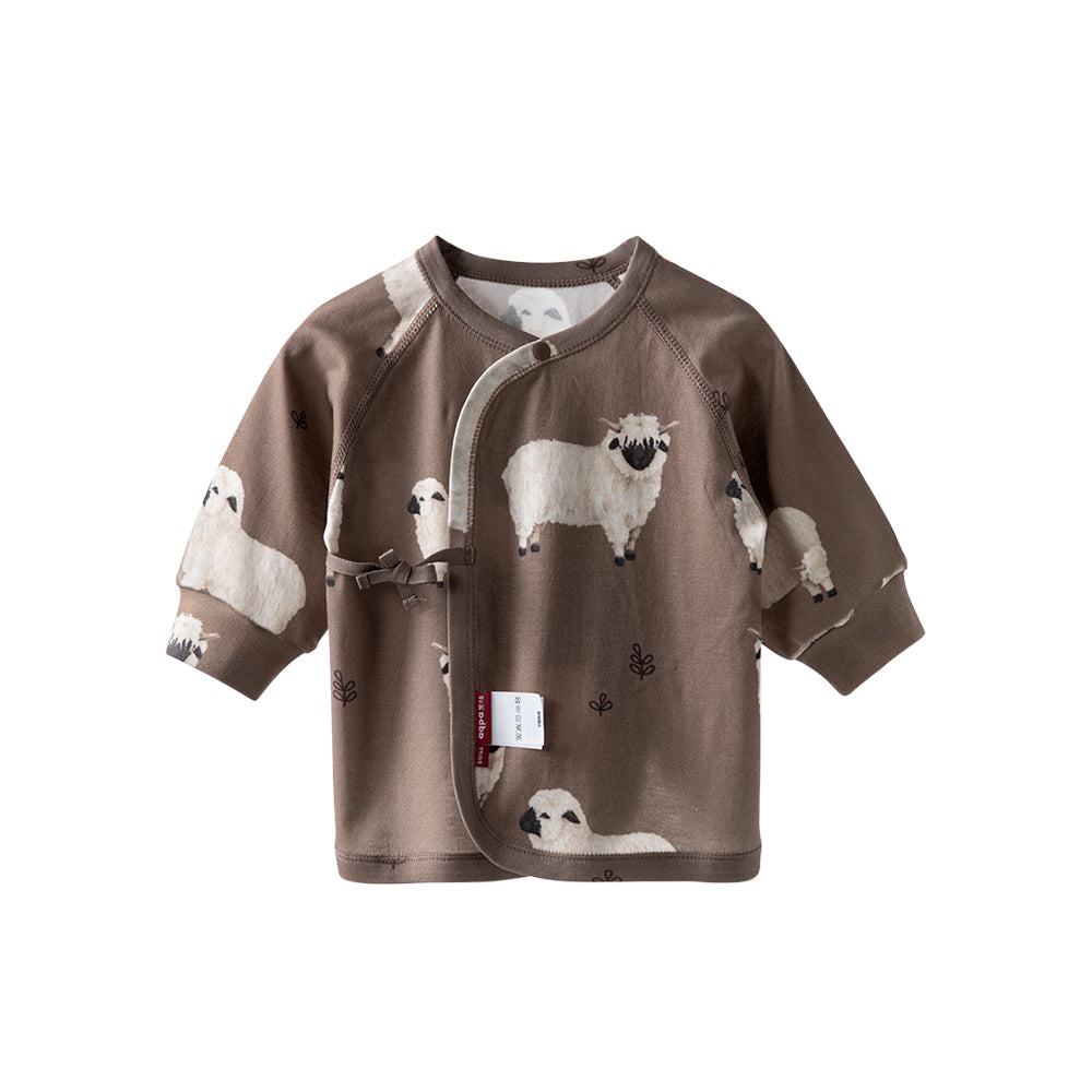 Lamb Love Kimono Baby Top – Smart Design for Mess-Free Days